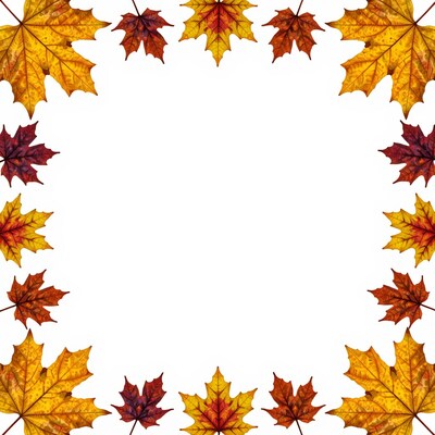 Autumn Maple Leaves Frame