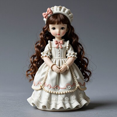 Porcelain Victorian Girl Doll