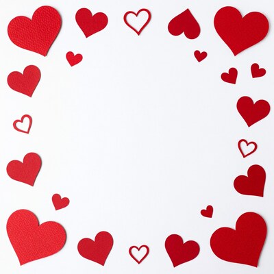 Red Hearts Border