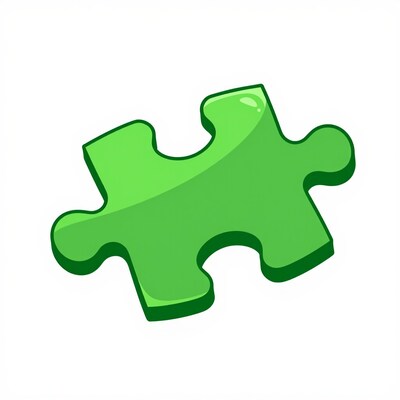 Green puzzle piece