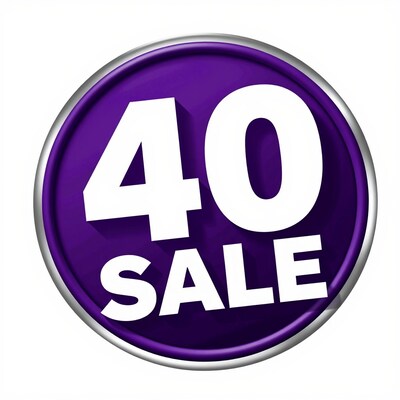 40 Sale Purple Badge