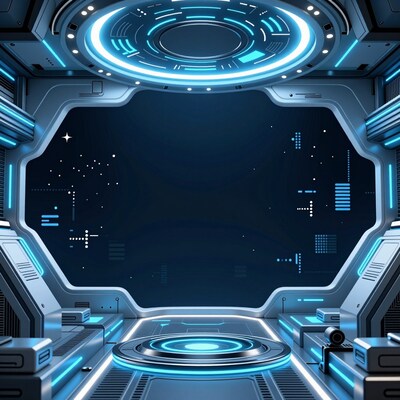 Futuristic Sci-Fi Spaceship Interior