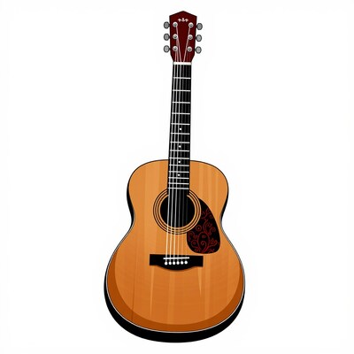 Acoustic Guitar Illustration