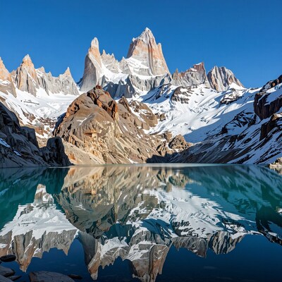 Patagonia Mountain Lake Reflection