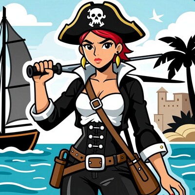 Female Pirate Cartoon