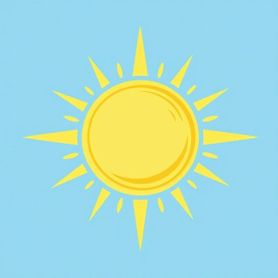 Yellow Sun Icon