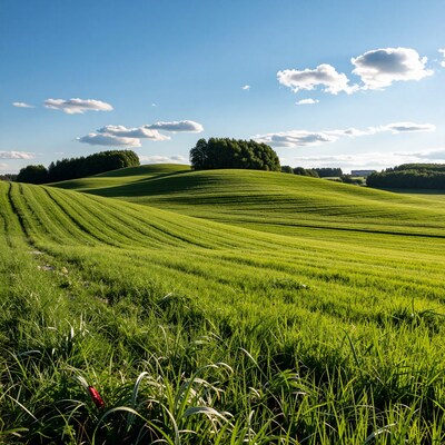Rolling Green Hills Landscape