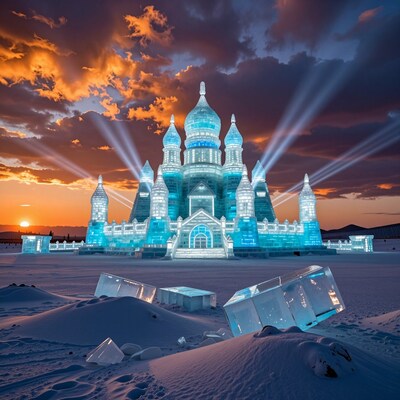 Ice Castle at Sunset