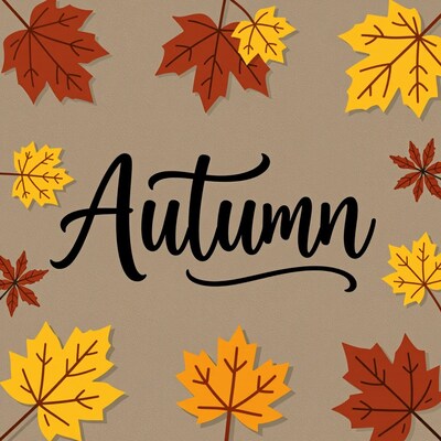 Autumn Leaves Typography