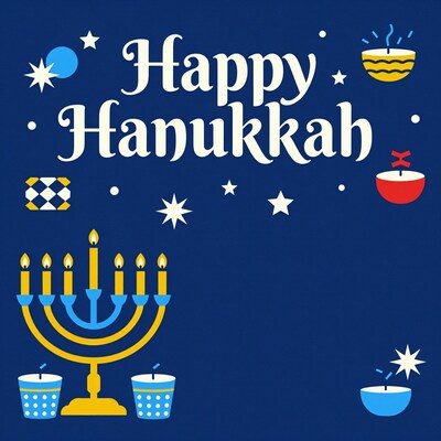 Happy Hanukkah Menorah