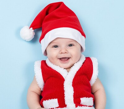 Baby in Santa Claus Outfit