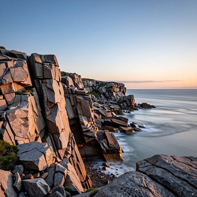Basalt Cliffs at Sunrise