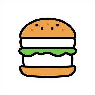 Cartoon Burger Illustration