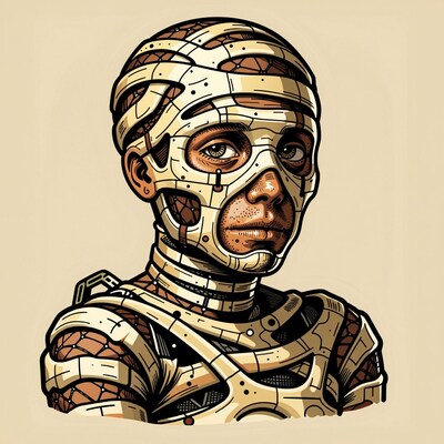 Cyborg Man Portrait