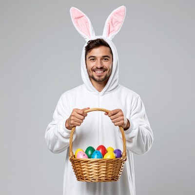 Man in Easter Bunny Costume