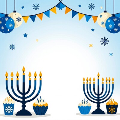 Hanukkah Menorah Cupcakes