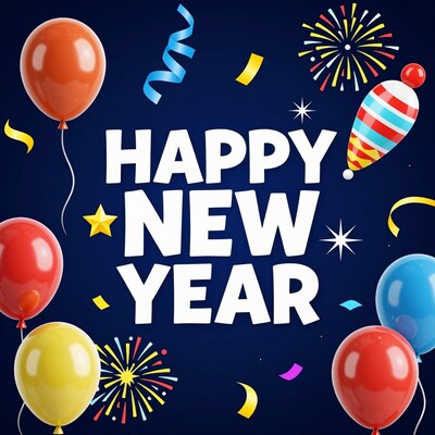 Happy New Year Balloons