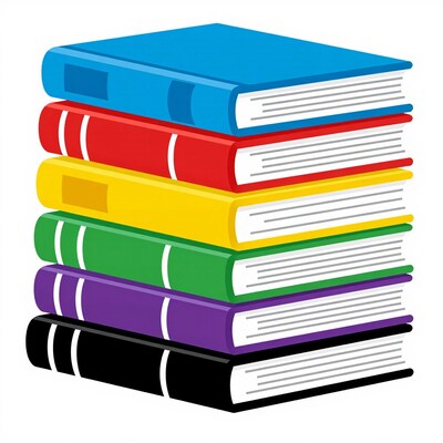 Stack of Colorful Books