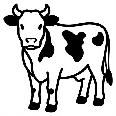 Cartoon cow illustration