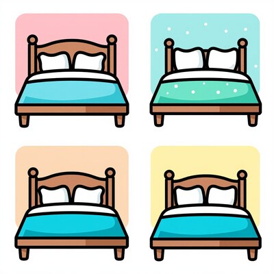 Cartoon Beds Set