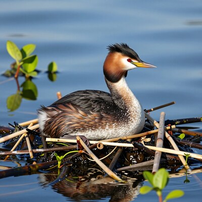 Great Crested Grebe on Nest