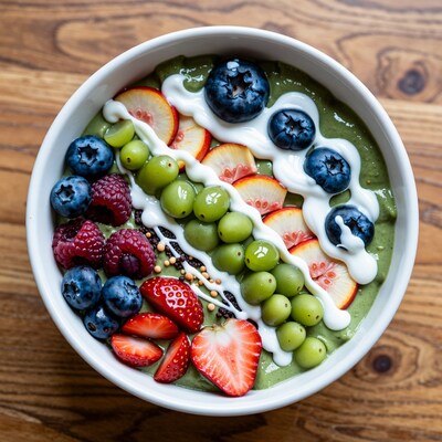 Green Smoothie Bowl with Berries