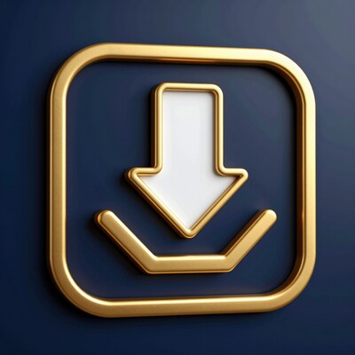 Gold Download Icon