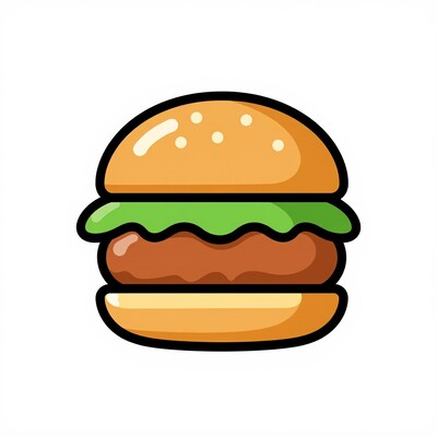 Cartoon Burger Illustration