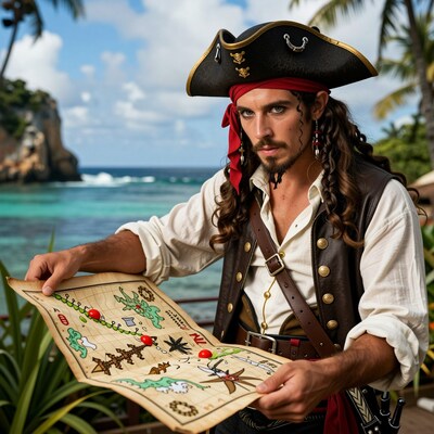 Pirate with Treasure Map