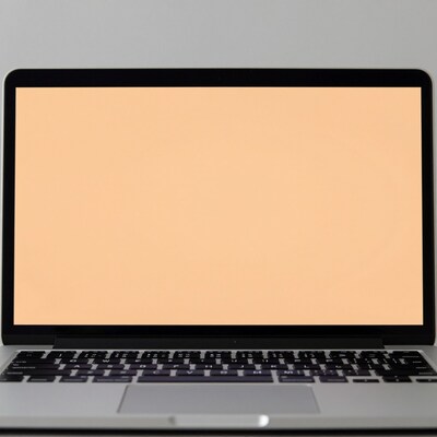 Laptop with Orange Screen