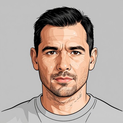 Serious man portrait
