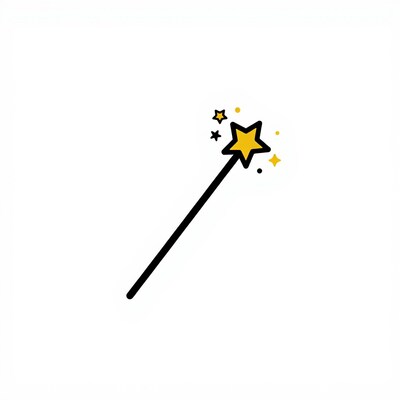 Magic wand with star