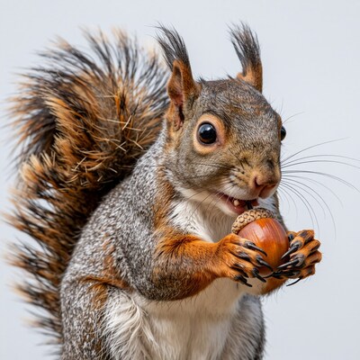 Squirrel Holding Acorn