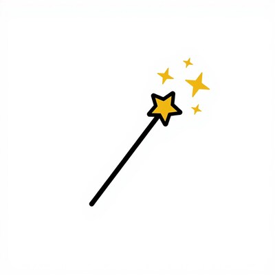 Magic wand with stars