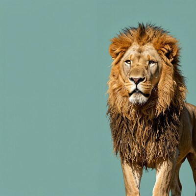 Majestic Male Lion Portrait