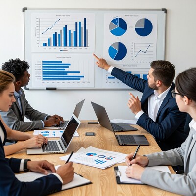 Business Team Analyzing Charts