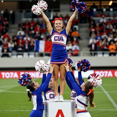 Cheerleaders Pyramid Formation