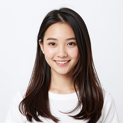 Smiling young East Asian woman