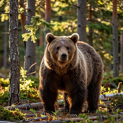 Brown Bear in Forest