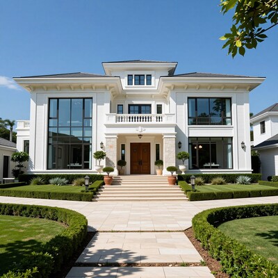 Luxury White Mansion