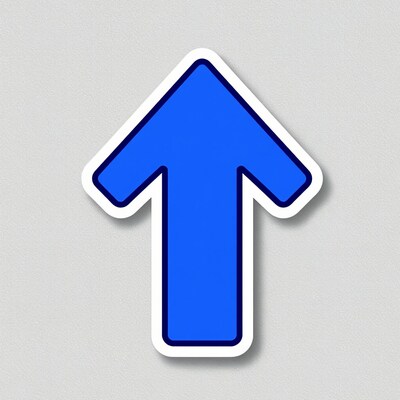 Blue Up Arrow Sign