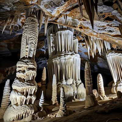 Cave Stalactites and Stalagmites