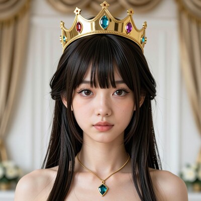 Asian Princess with Crown