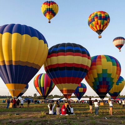 Colorful Hot Air Balloons Festival