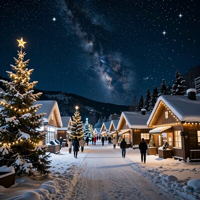 Christmas Village at Night