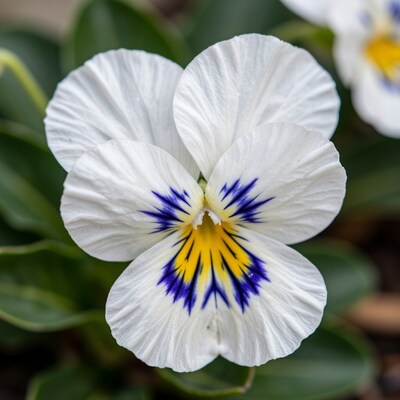 White Pansy Flower