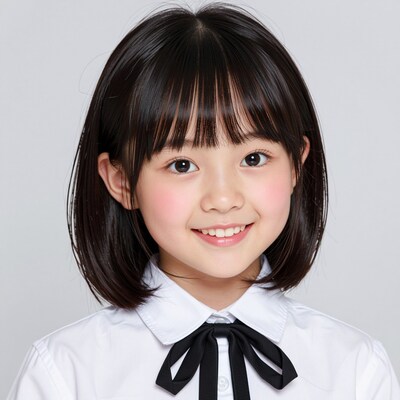 Smiling Japanese Schoolgirl