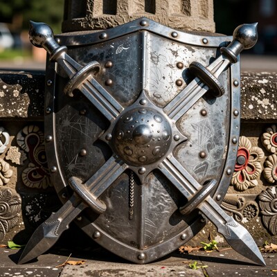 Medieval Shield and Crossed Swords