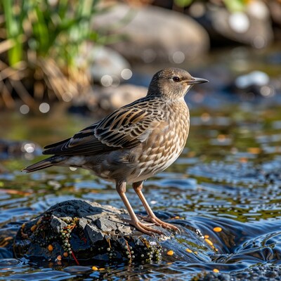 Rosalind's Rosy Starling on Rock
