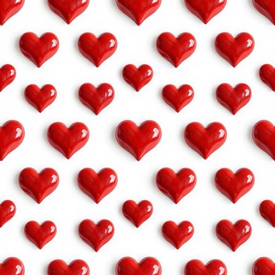 Red hearts pattern